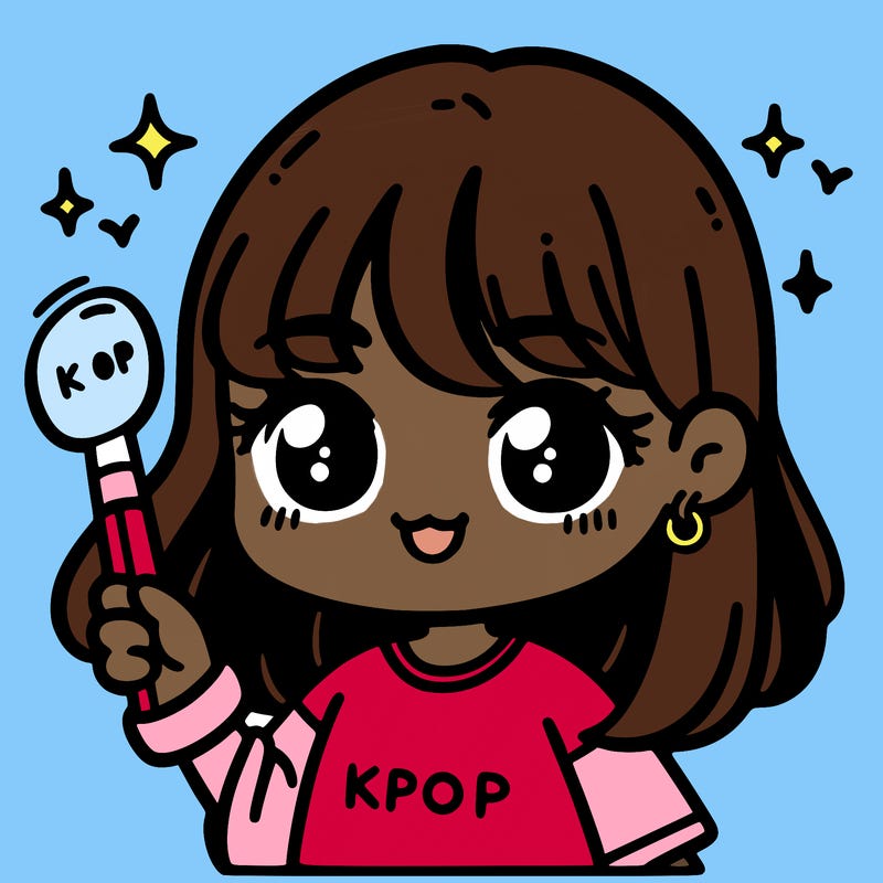 cute k-pop fan girl