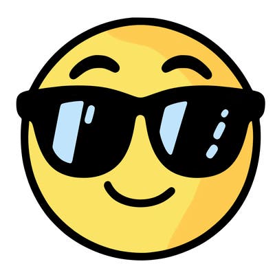 emoji with sunglasses