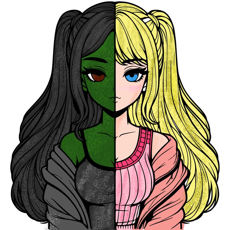 realistic girl split