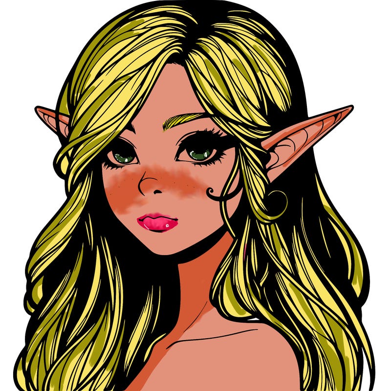 elf girl realistic dark fantasy