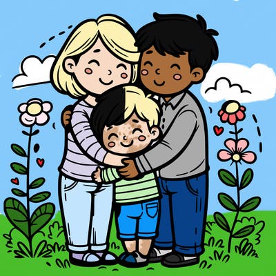 parents hugging