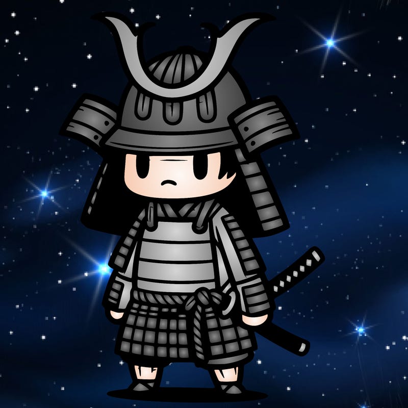 samurai in simple japanese armor