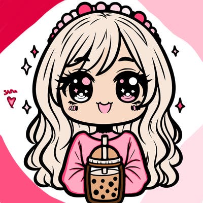 girl with boba