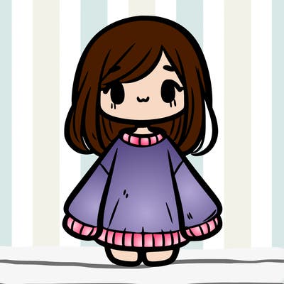 girl in a baggy sweater