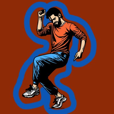 realistic man dancing