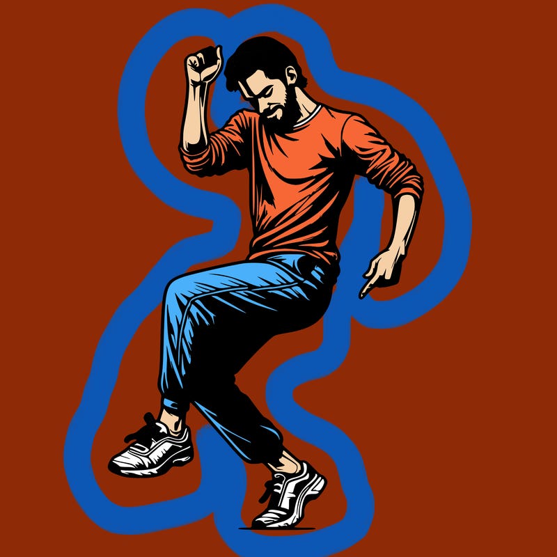 realistic man dancing
