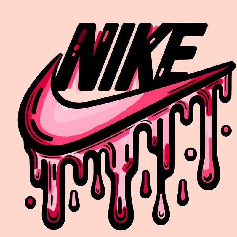 dripping nike logo
