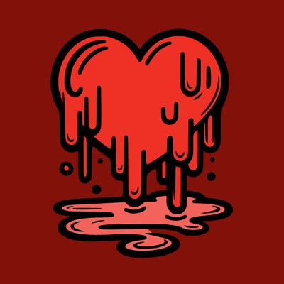 paint dripping from a heart