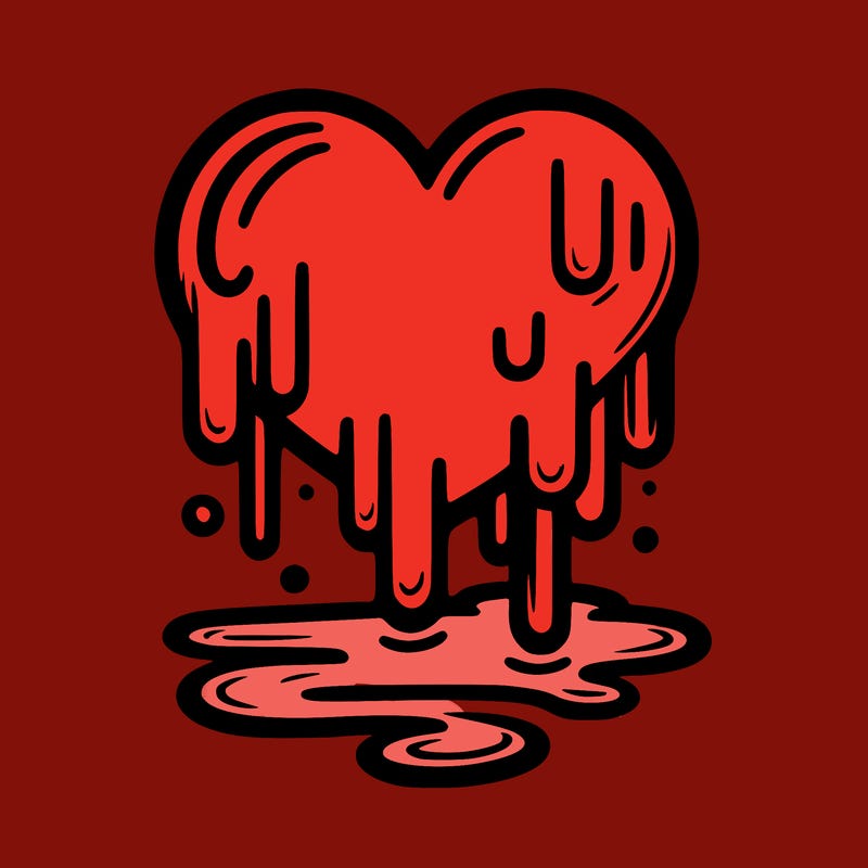 paint dripping from a heart