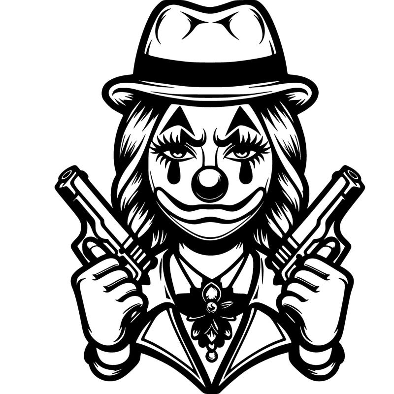 laugh now cry later clown faces gangster girl style with tears