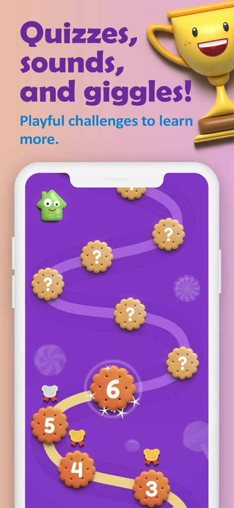 123 Fun FLASHCARDS Games - Educational quiz level map in 123 Fun Flashcards app for toddlers