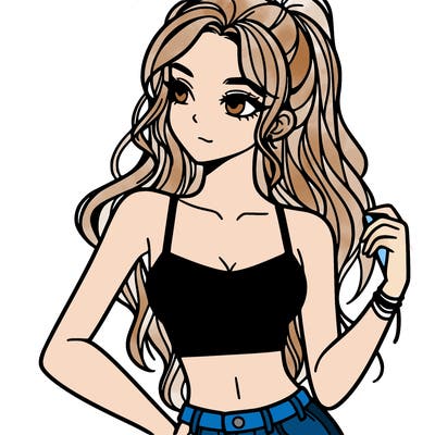 girl in crop top