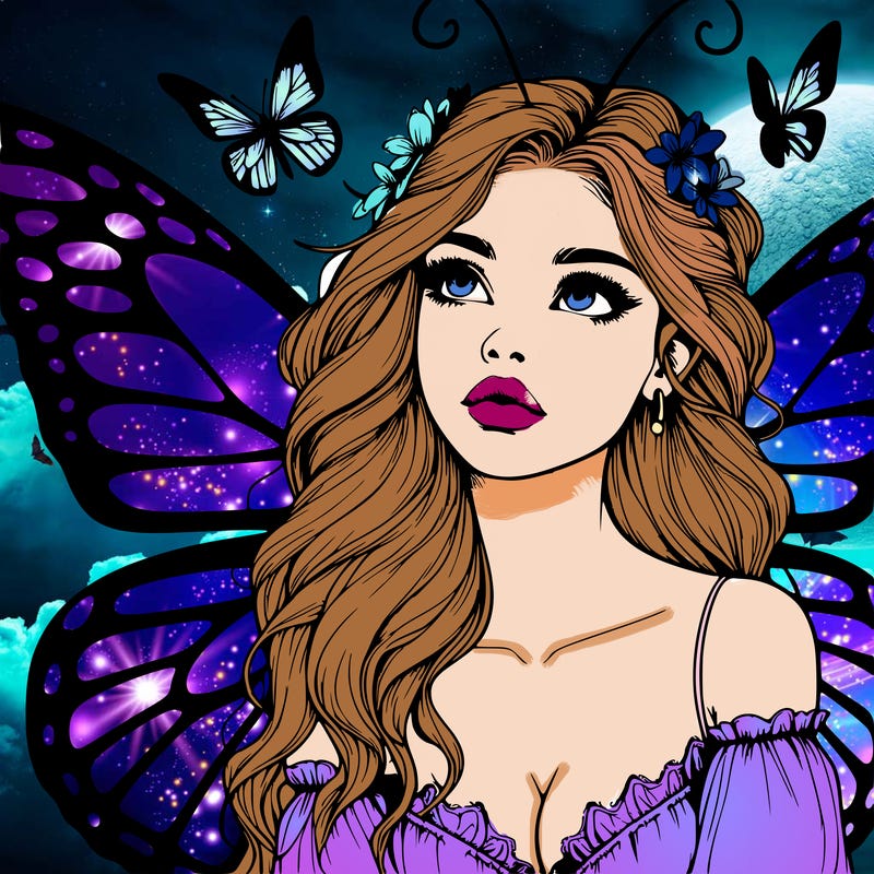 butterfly fairy realistic girl