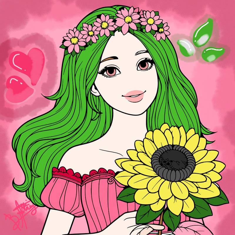 realistic flower princess