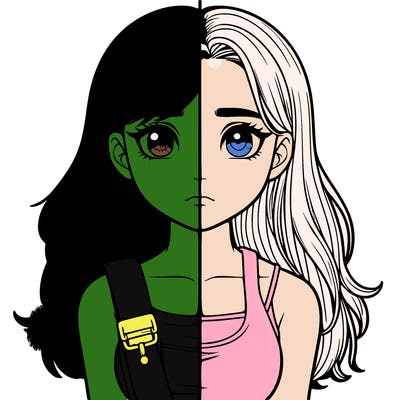 realistic girl split