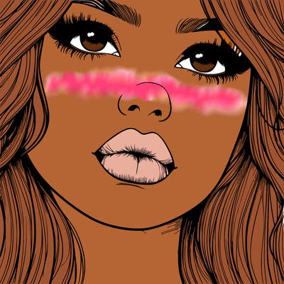 really realistic girl with lips