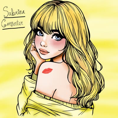 realistic girl with bangs looking over her shoulder