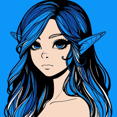 elf girl realistic dark fantasy