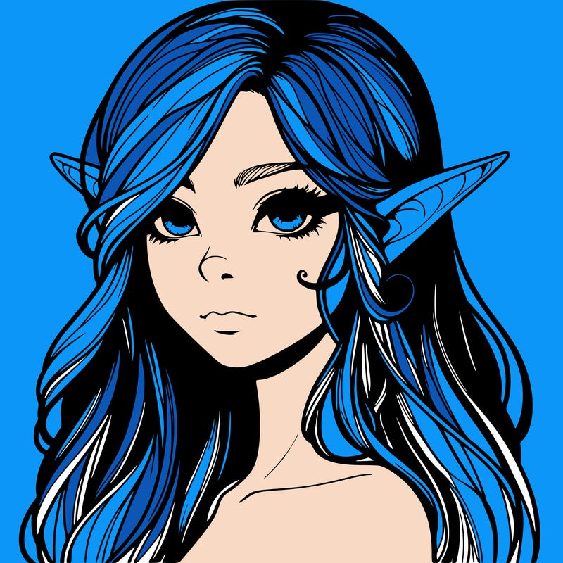 elf girl realistic dark fantasy