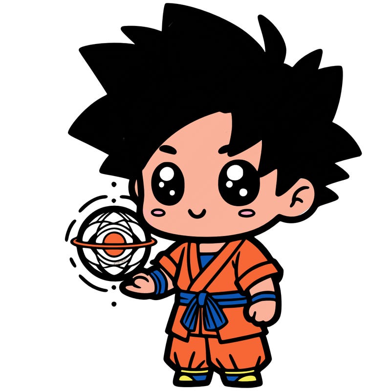 goku with a dragon ball