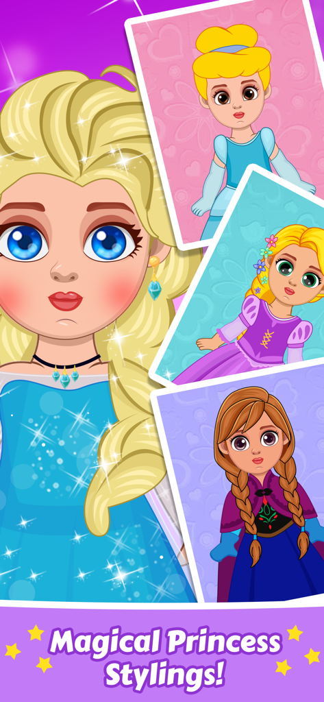 Chibi Doll Dress Up Makeup - Muñecas Chibi coloridas con atuendos de princesa mágicos para estilizar y vestir