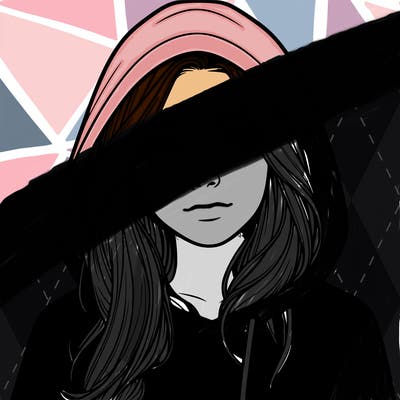 realistic girl with a hoodie