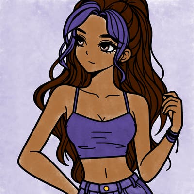 girl in crop top
