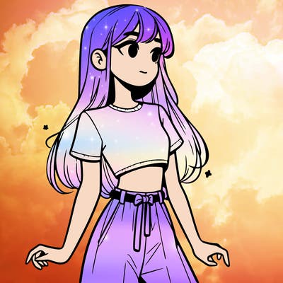 girl in a cute crop top