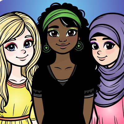 three sisters with a best sisters necklace