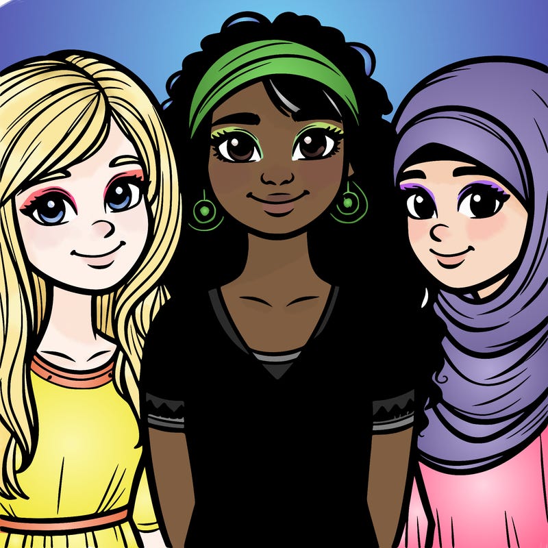 three sisters with a best sisters necklace