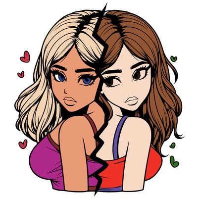 realistic girl split