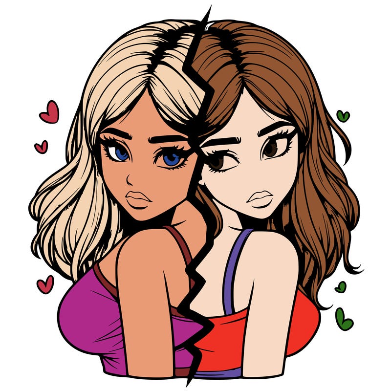 realistic girl split