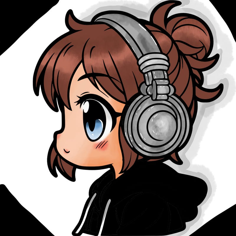 girl with headphones