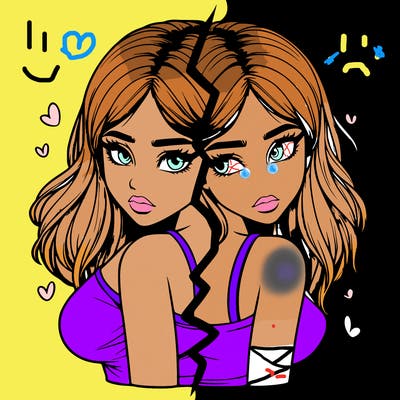 realistic girl split