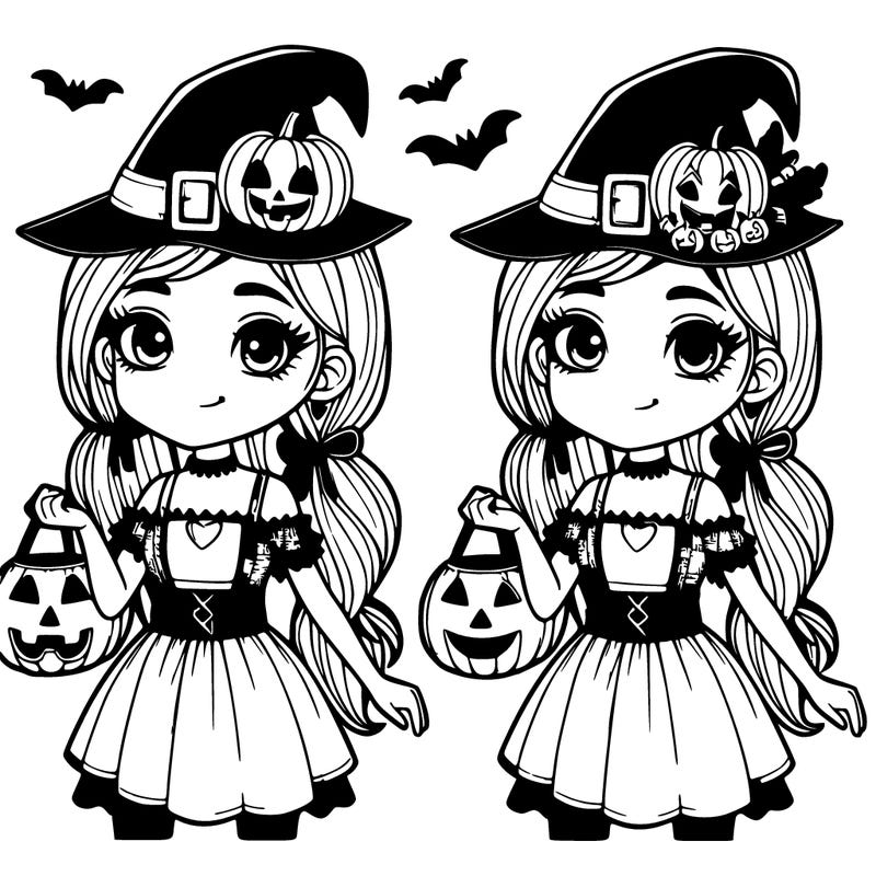 realistic girl with halloween