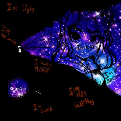 realistic girl is spray painting