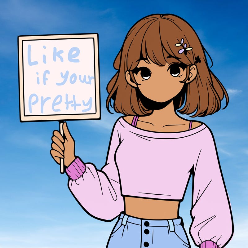 girl holding a blank sign in a long sleeve crop top