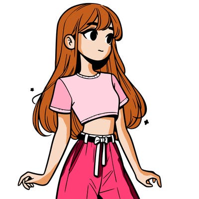 girl in a cute crop top