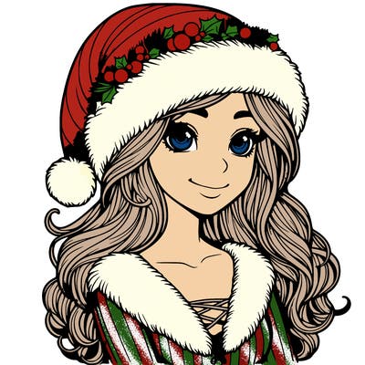 realistic christmas  girl