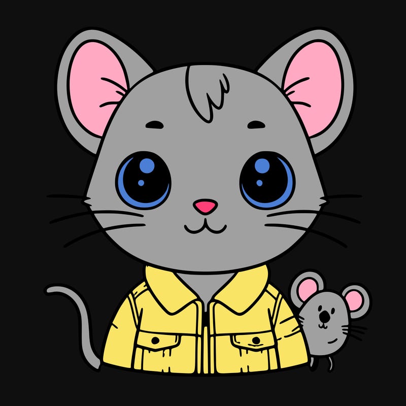 a cat with a mouse jacket