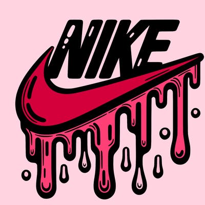 dripping nike logo