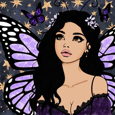 butterfly fairy realistic girl