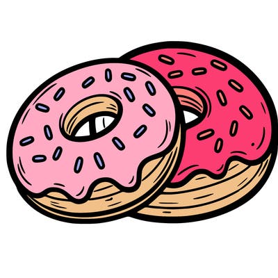 a piece of food doughnuts