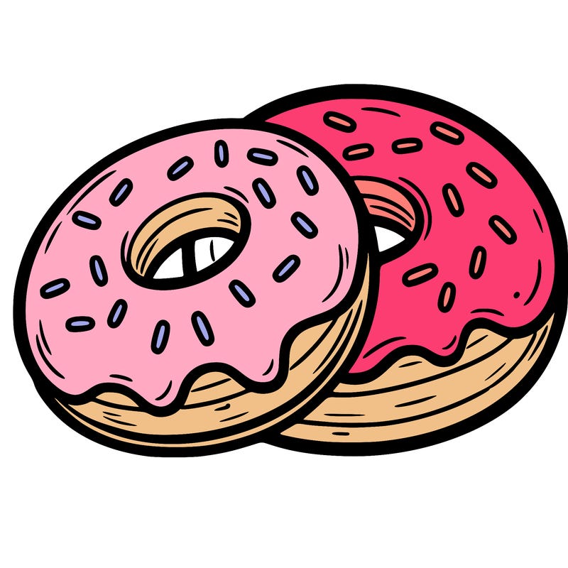 a piece of food doughnuts