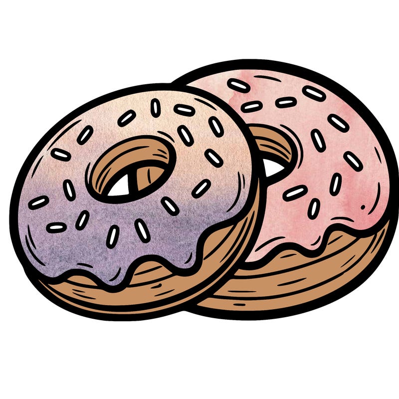 a piece of food doughnuts