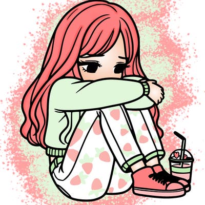 a girl  after a breakup