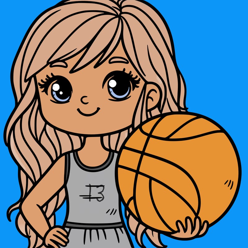 girl with basketball
