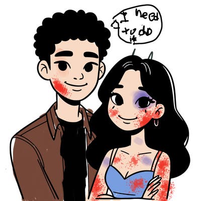 black woman and asian man couple