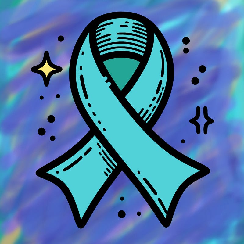 ribbon symbol of national breast cancer awareness month