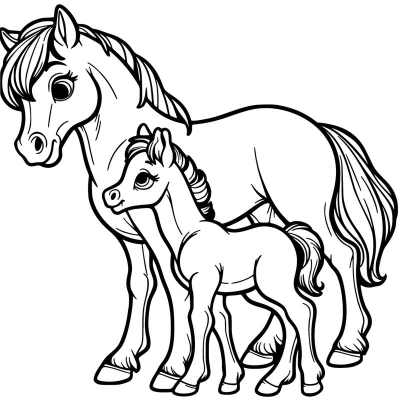 foal and his mother